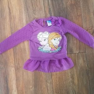 Disney Elsa and Anna 2T long sleeve shirt